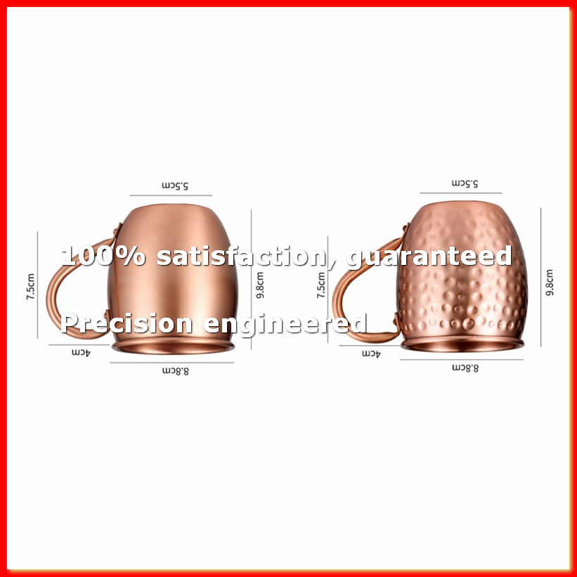 Copper Cocktail Mug - 530ML 100% Pure Copper Mug Mug