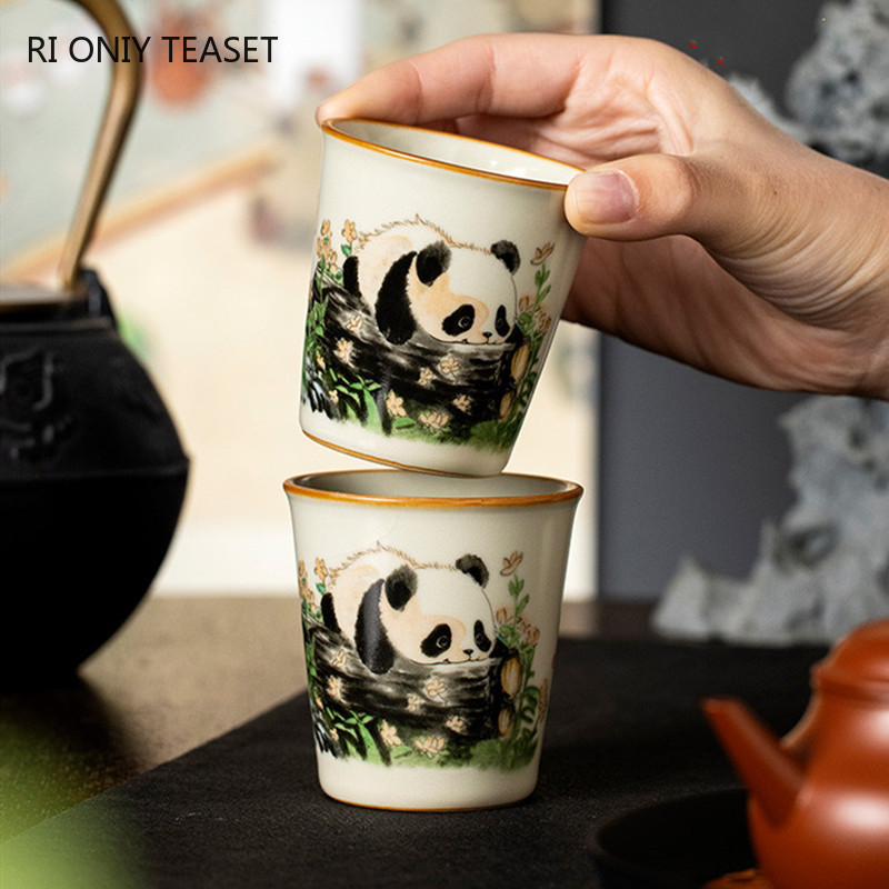 Handmade Ceramic Mug - 1 Pc Chinese Tradition Ru Kiln