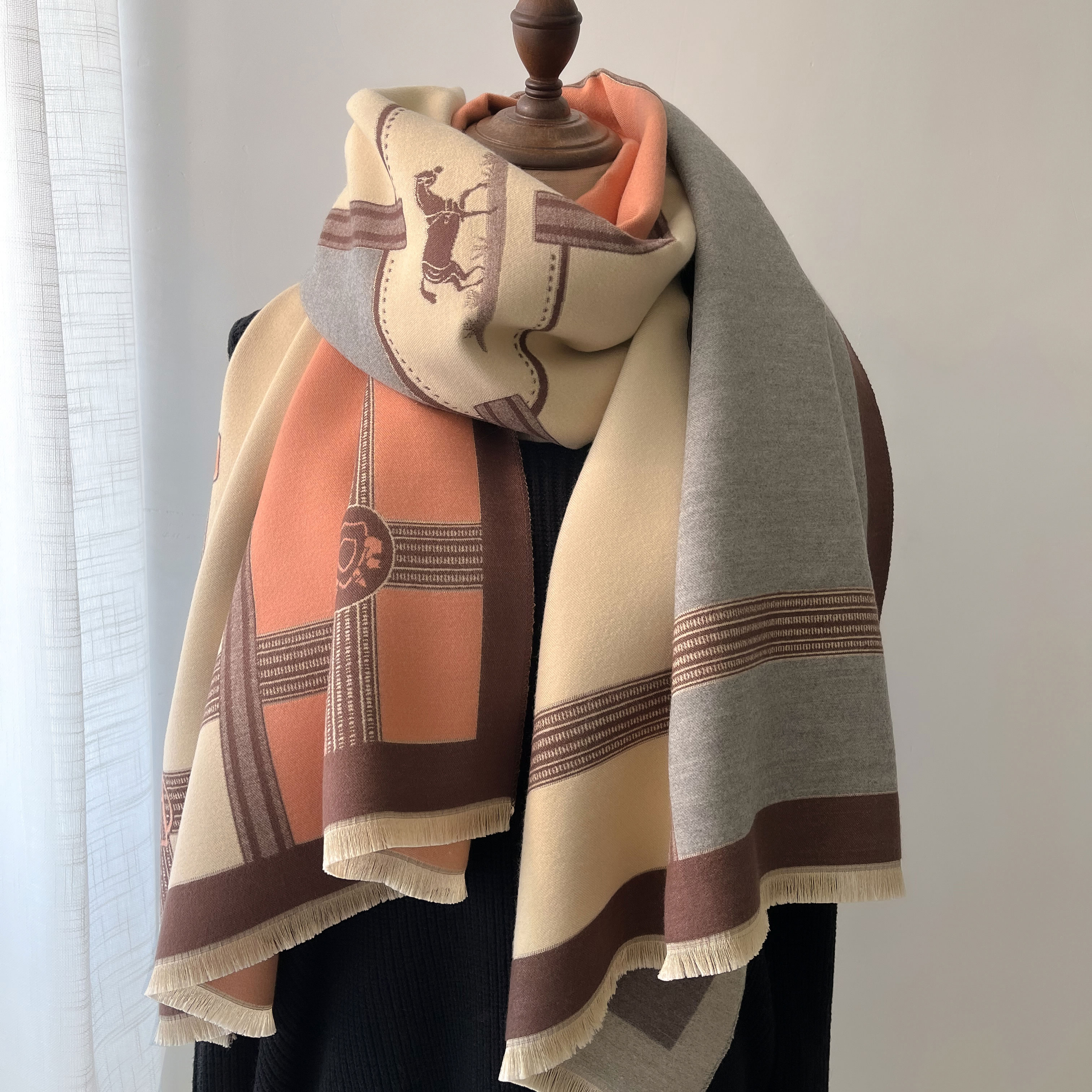 Cashmere Throw Blanket - Winter Cashmere Scarf Women Luxury Print