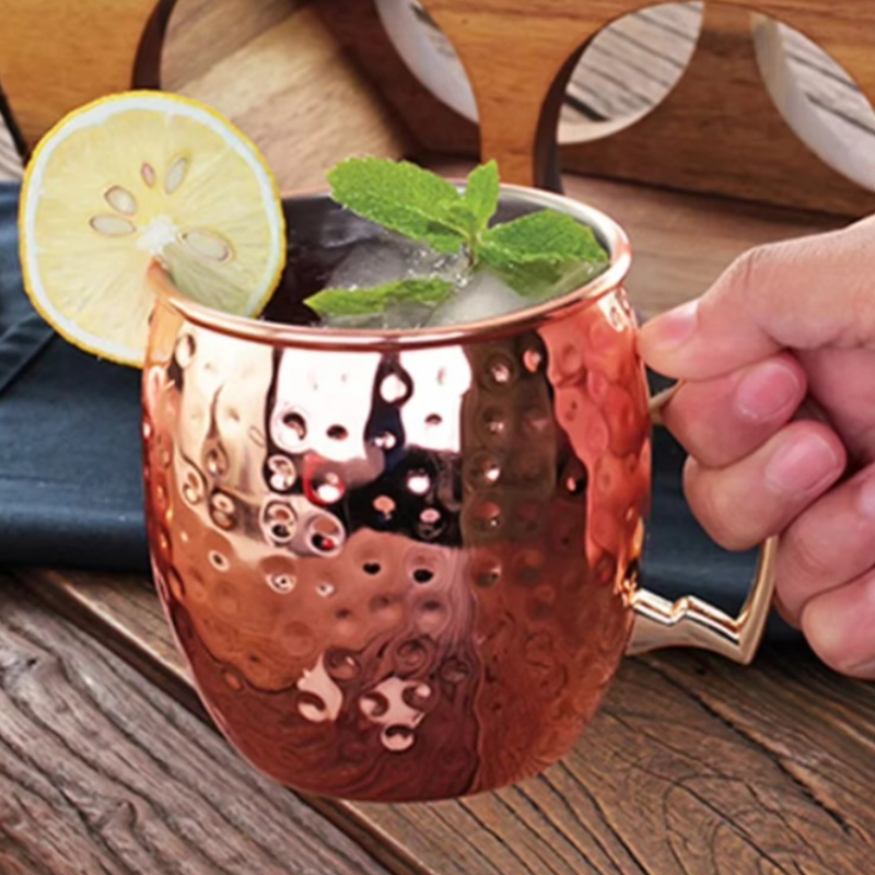 Copper Cocktail Mug - 530ml Cocktail Wine Cup Moscow Mule