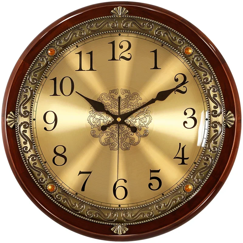 Luxury Lifestyle Gifts - Luxury Wood Wall Clock Metal Retro