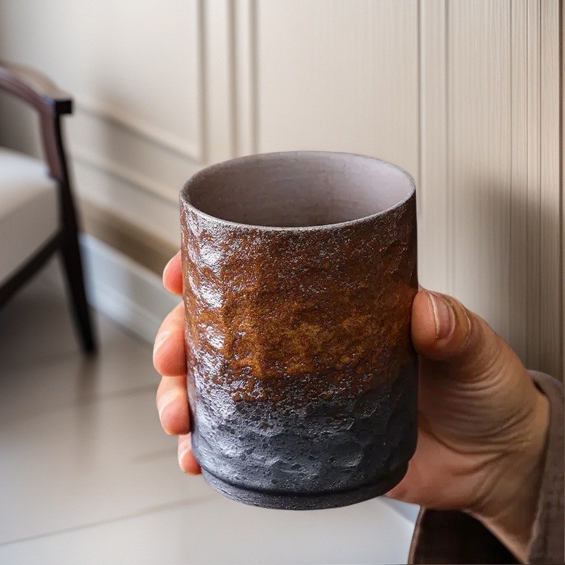 Handmade Ceramic Mug - Vintage Handmade Chinese Stoneware Mug -