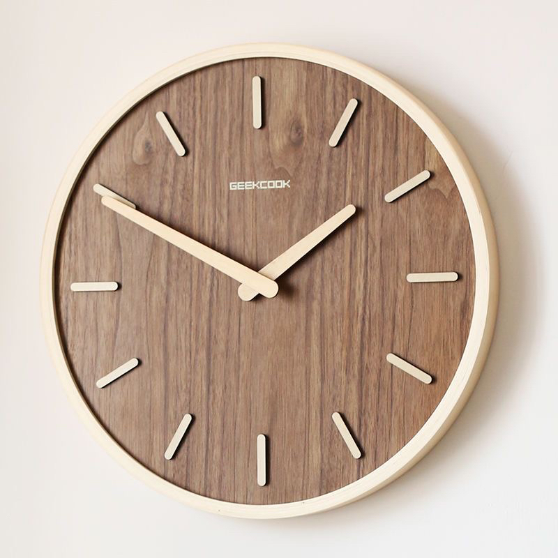 Luxury Lifestyle Aesthetic - Art Silent Wall Clock Japanese Light