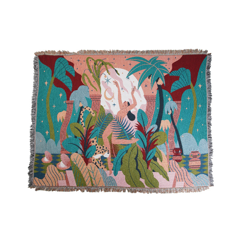 Bohemian Jungle Goddess Jacqua - Cashmere Throw Blanket review and price