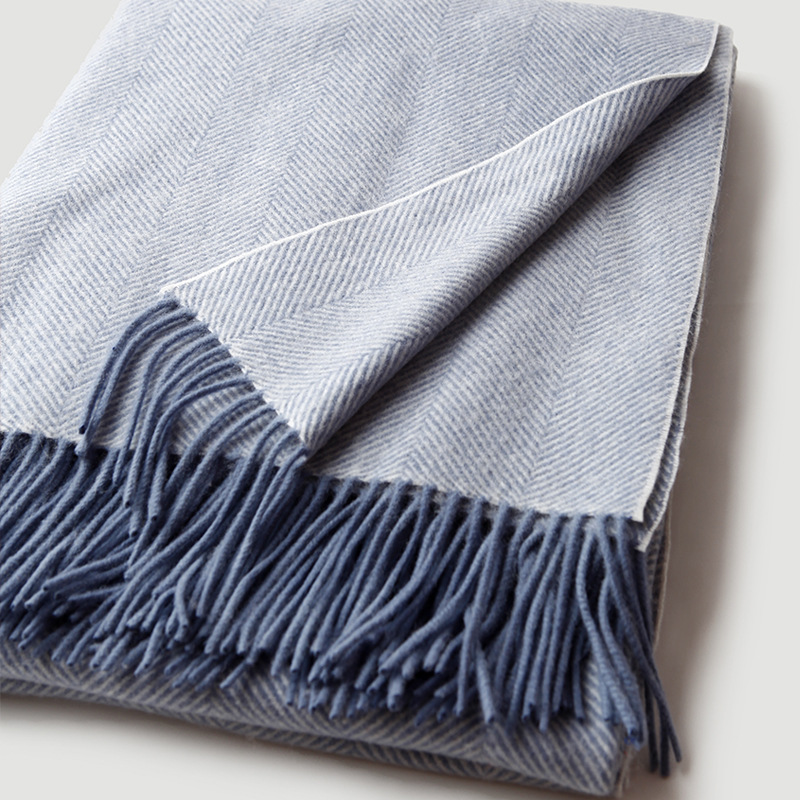 High Grade Fine Soft Diagonal  - Cashmere Throw Blanket review and price