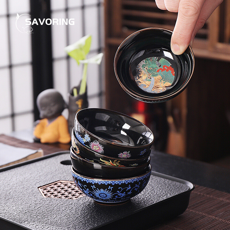 70ml Peony Dragon Phoenix Cera - Handmade Ceramic Mug review and price
