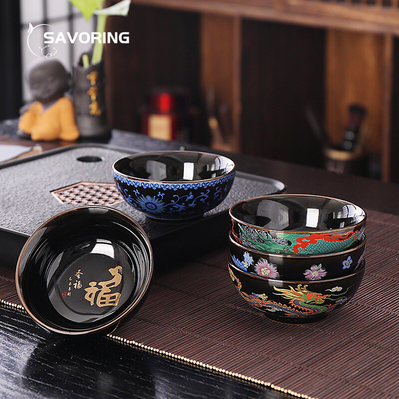 70ml Peony Dragon Phoenix Cera - Handmade Ceramic Mug review and price