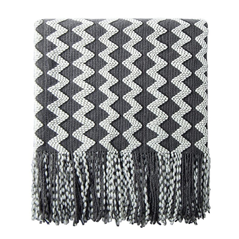 50x60inch Grey Knitted Throw B - Cashmere Throw Blanket review and price