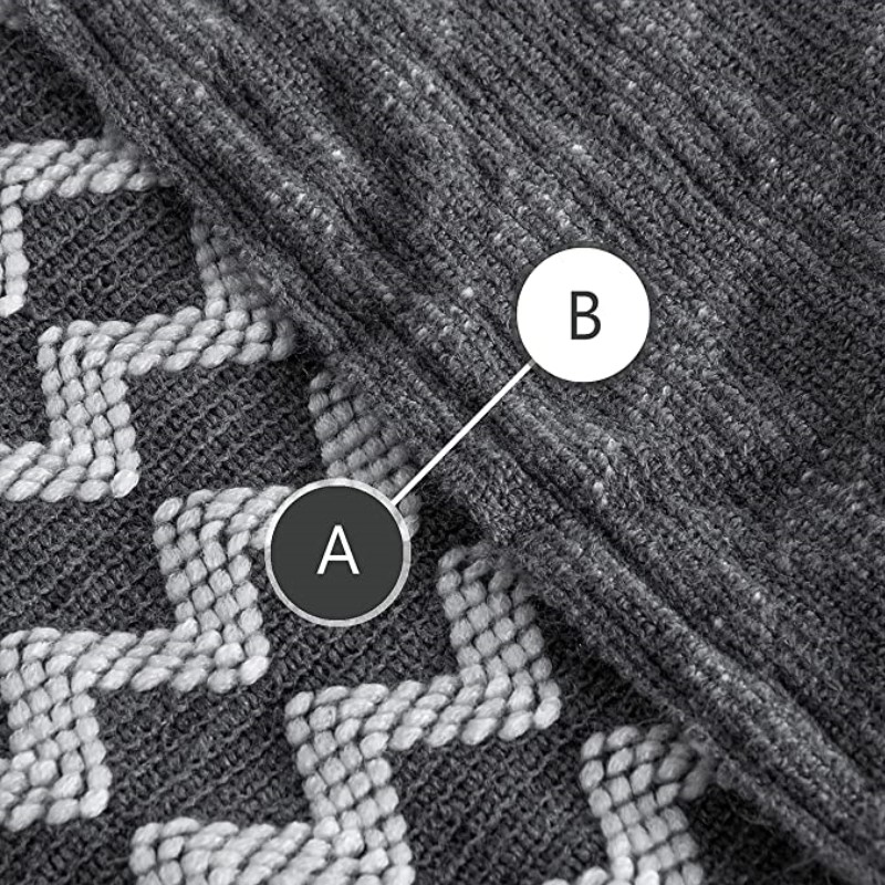 50x60inch Grey Knitted Throw B - Cashmere Throw Blanket review and price