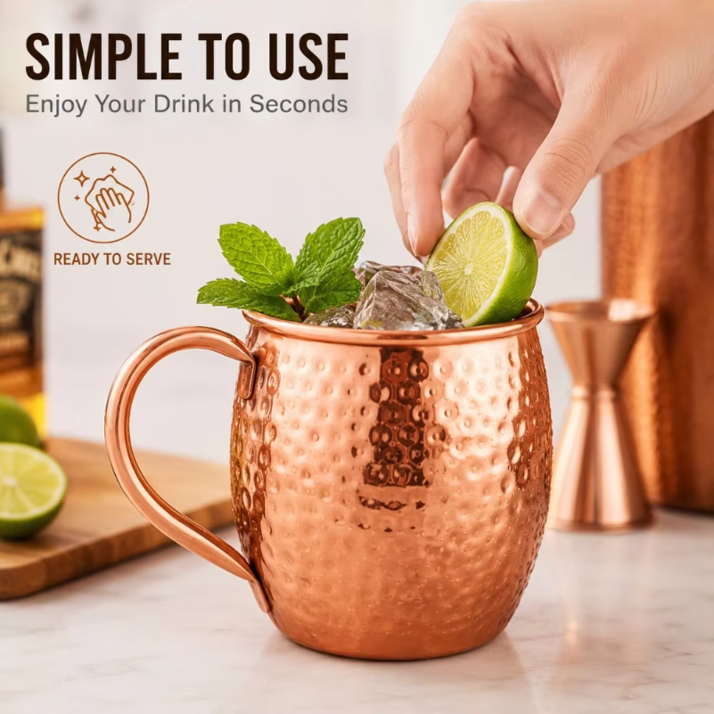 1Pc Pure Copper Mug 500ml Soli - Copper Cocktail Mug review and price