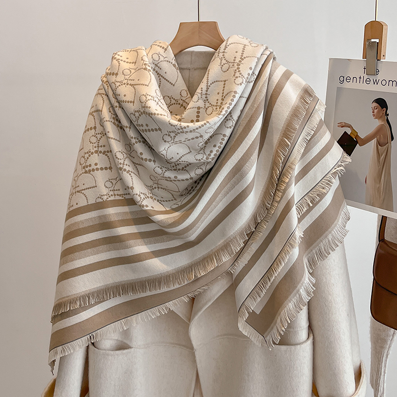 Elegant Striped Design Scarf I - Cashmere Throw Blanket review and price