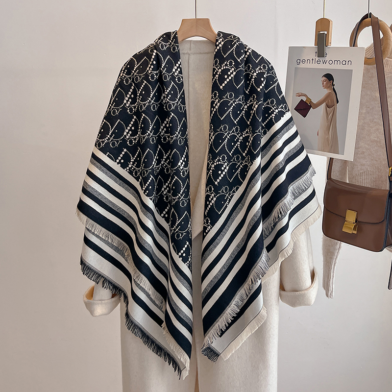 Elegant Striped Design Scarf I - Cashmere Throw Blanket review and price
