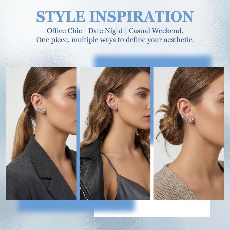 Angel Wings Cross Earrings Lux - Luxury Lifestyle Gifts review and price