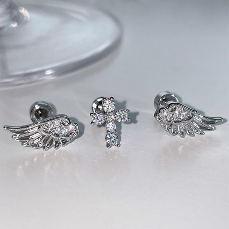 Angel Wings Cross Earrings Lux - Luxury Lifestyle Gifts review and price