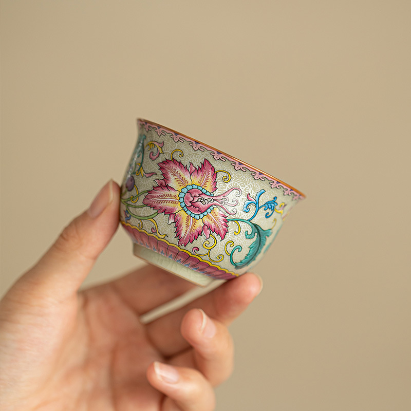 70ml Chinese Enamel Colored Pa - Handmade Ceramic Mug review and price