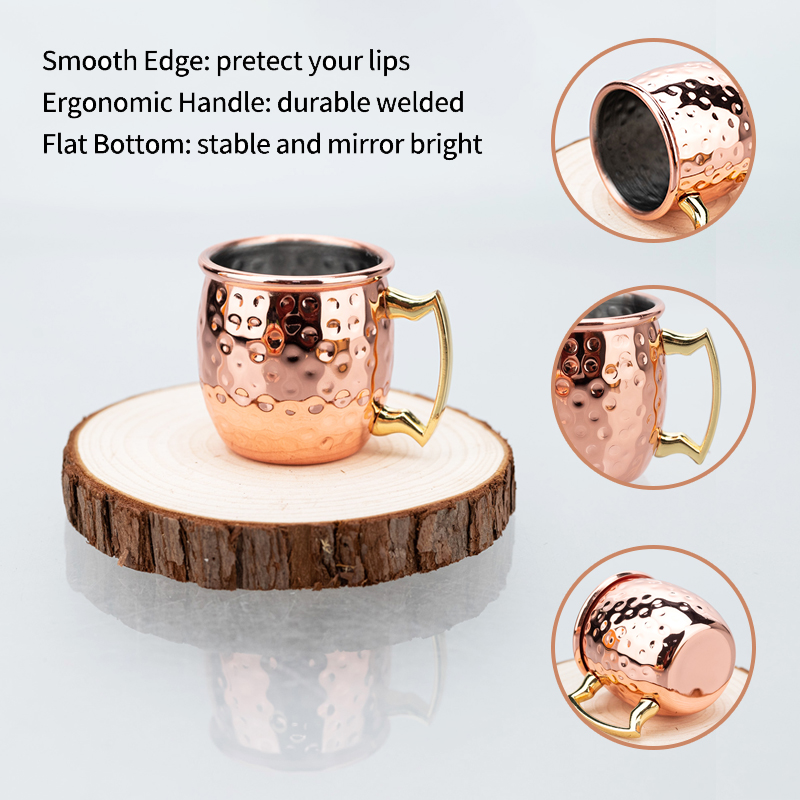 4Pcs 6Pcs 60ml Stainless Steel - Copper Cocktail Mug review and price