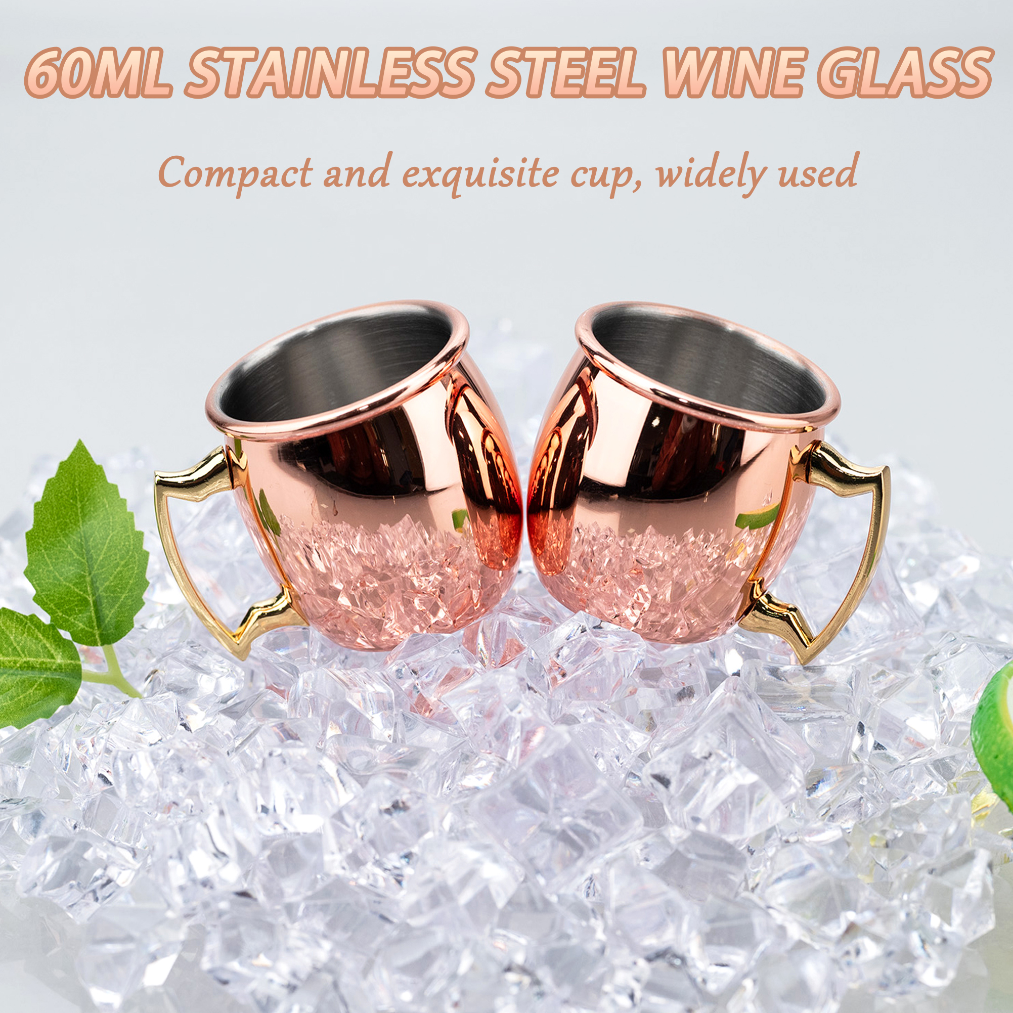 4Pcs 6Pcs 60ml Stainless Steel - Copper Cocktail Mug review and price