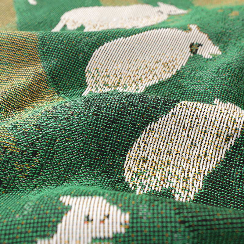 Textile City Sheep Herd Green  - Cashmere Throw Blanket review and price