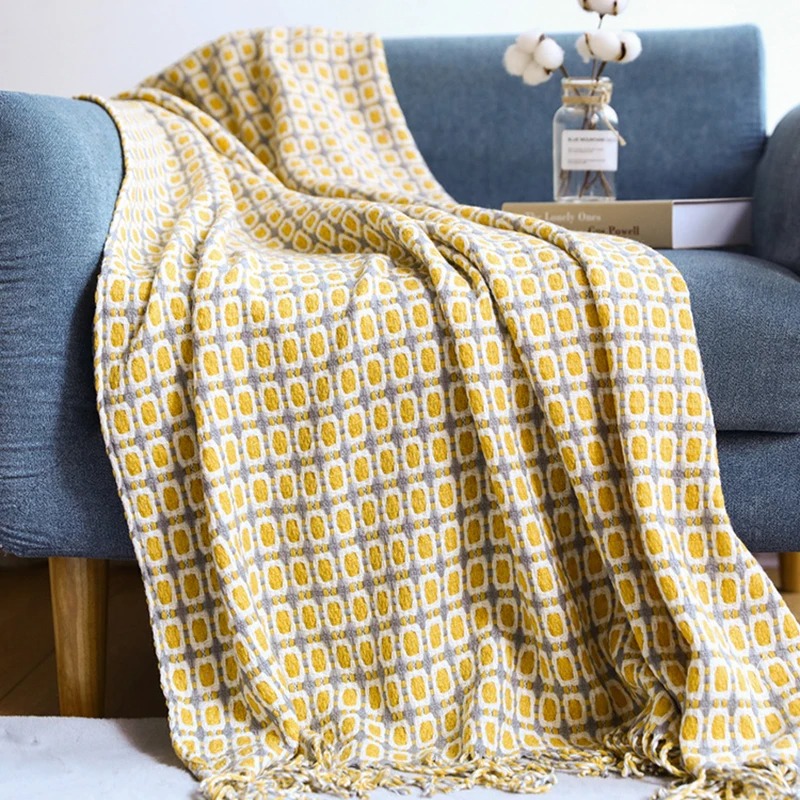 Nordic Knitted Blanket Travel  - Cashmere Throw Blanket review and price