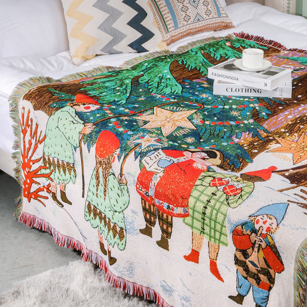 Christmas Tapestry Bohemian Bl - Cashmere Throw Blanket review and price
